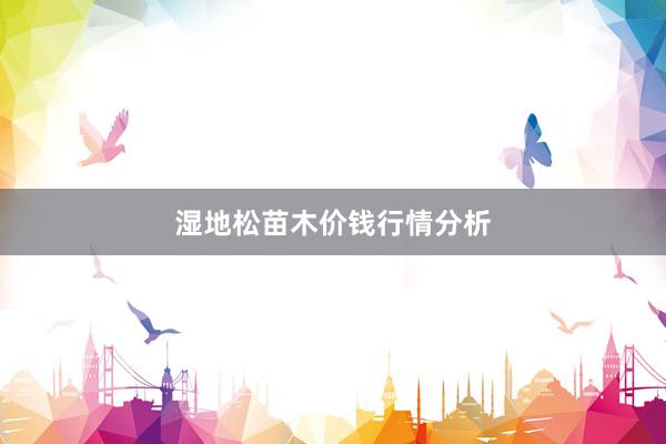 湿地松苗木价钱行情分析